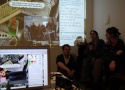 Networked performance and discussion at Furtherfield, connected with kunstGarten Graz. Photo: Eva Ursprung