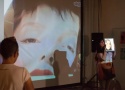 "bloody mary hairy!", skype-performance-talk by DIVANOVA/daniela jauk (AT/US), sol haring (AT), anita peter mörth (AT/DE), Foto: Alexandra Gschiel 