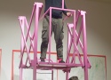 Francis Willm (FR) - "Pink Trojan Horse Parade", Performance, Foto: Karin Petrowitsch